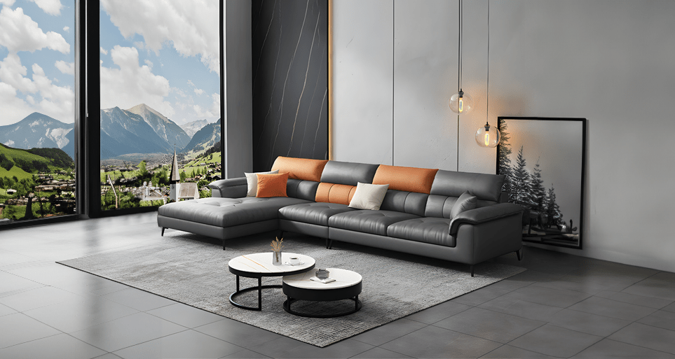 Harmonious living with Estre Furniture Bangalore's 3 2 seater sofa set.