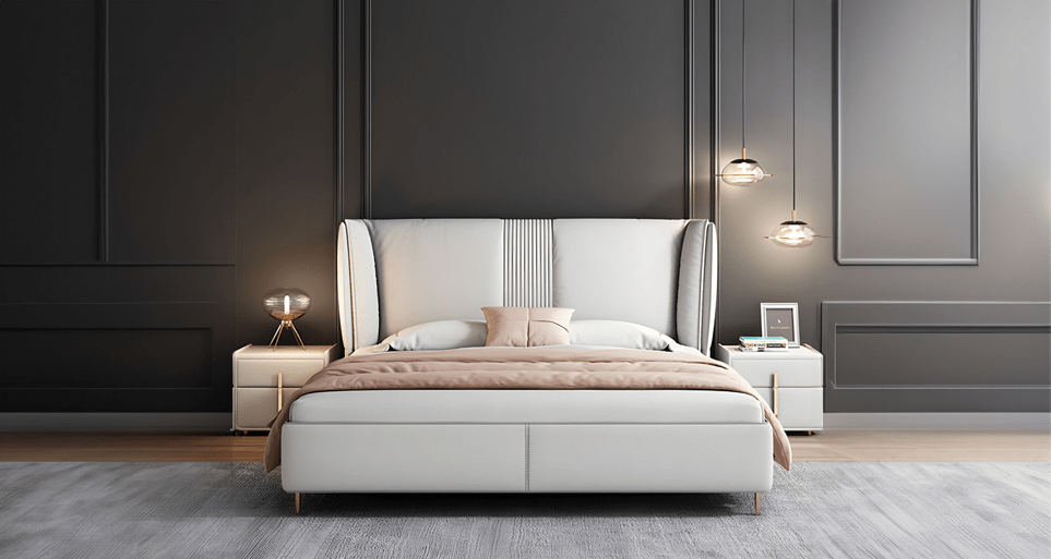 Compact single bed, ideal for smaller spaces, by Estre Furniture.