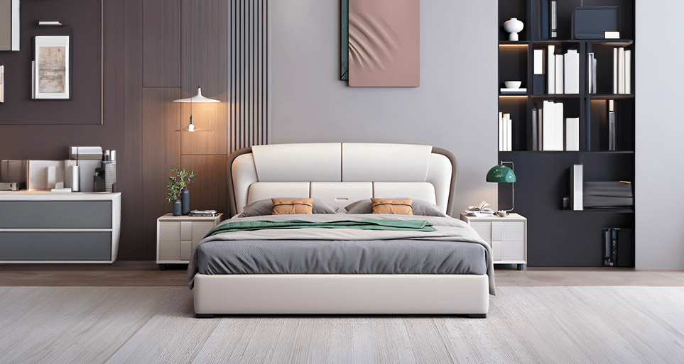 Estre Furniture's double bed, the cornerstone of your restful haven.