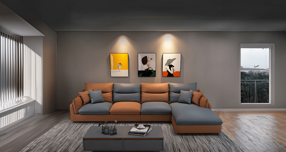 Affordable 5 seater sofa set under 10000, value design by Estre Furniture.