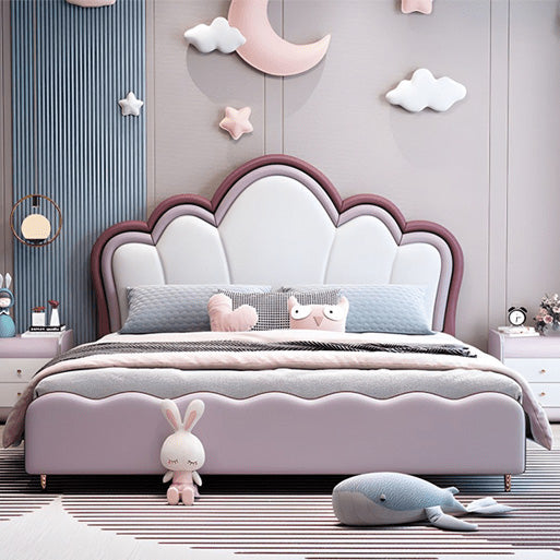 Scallop Delight Kids Bed - Unique Shell-Inspired Design for Boys & Girls, Sturdy Wood, Cozy & Imaginative Sleep