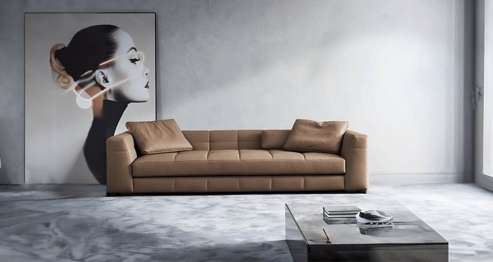 Modern L shaped luxury sofa, a centerpiece by Estre.