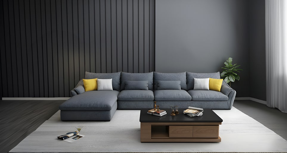 Majestic 7 seater L shape sofa, a focal point of luxury by Estre.