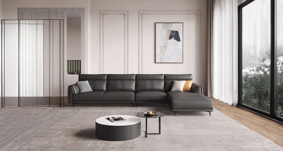 L shape sofa set by Estre, defining modern comfort with style.