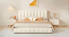 Elegant double bed design, merging function and fashion with Estre.