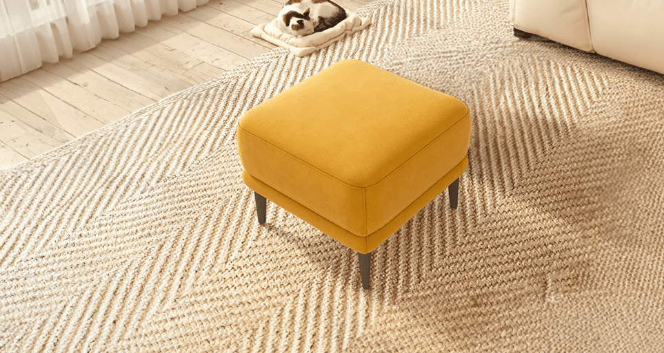 Plush ottoman seat, a cozy nook addition from Estre.