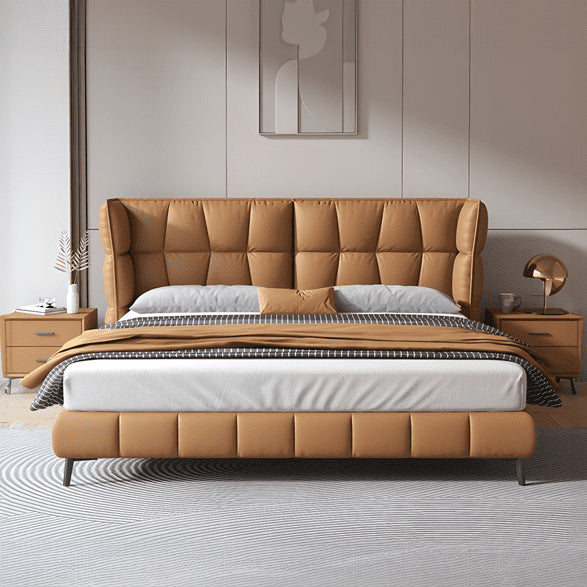 Estre Linfa Customizable Upholstered Bed with Optional Storage - Sleek and Contemporary Design