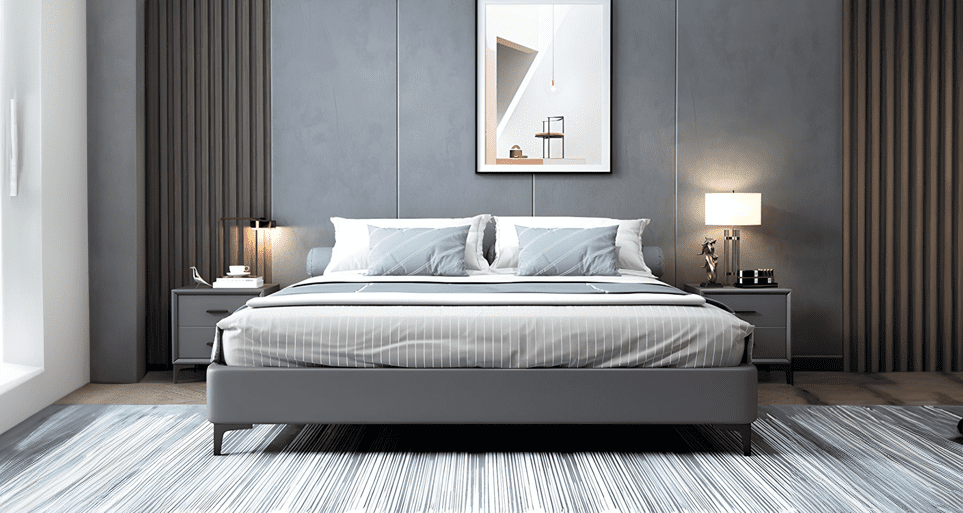 Timeless double bed design, embodying classic elegance with Estre.