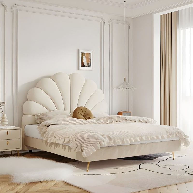 Estre Gelso Customizable Upholstered Bed - Contemporary Elegance with/without Storage Functionality