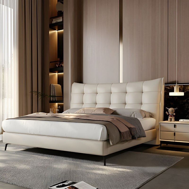 Estre Bliz Customizable Upholstered Bed - Modern Design with Optional Storage Features