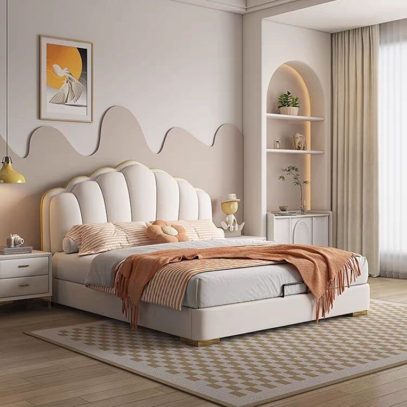 Estre Ovidio Customizable Upholstered Bed with Optional Storage - Luxurious and Functional Design