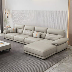 Premium Leather Sofa Grimaldo  - Customizable Elegance, Contemporary Design for Luxurious Comfort