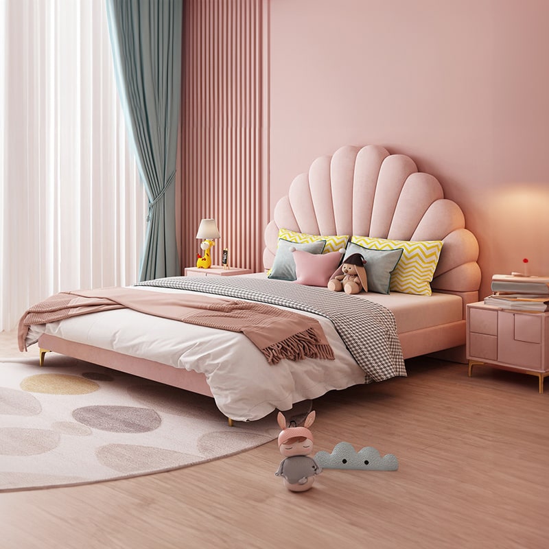 Children's Bed Akoya - Stylish Kids Bed with Integrated Storage Options, Double or Single-Customizable