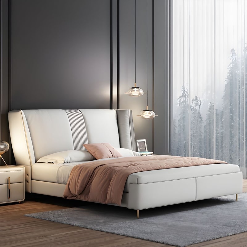Estre Segno Customizable Upholstered Bed with Optional Storage