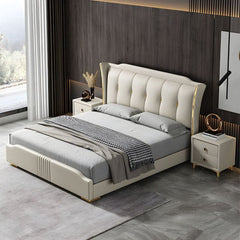 Estre Diamante Customizable Upholstered Bed - Sleek Design with Optional Built-in Storage