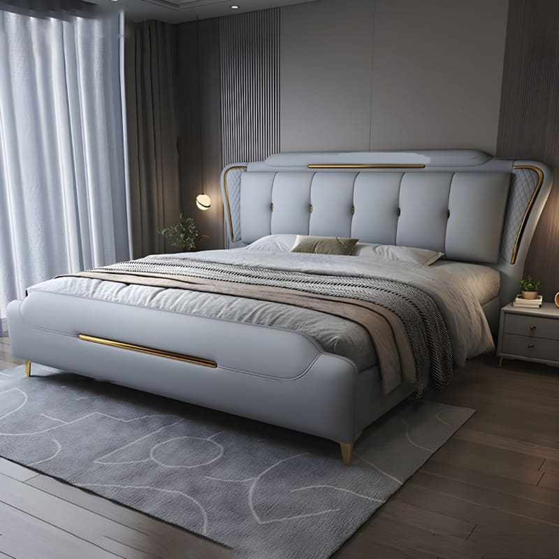 Estre Nowra Customizable Upholstered Bed with Optional Storage - Stylish and Practical Design