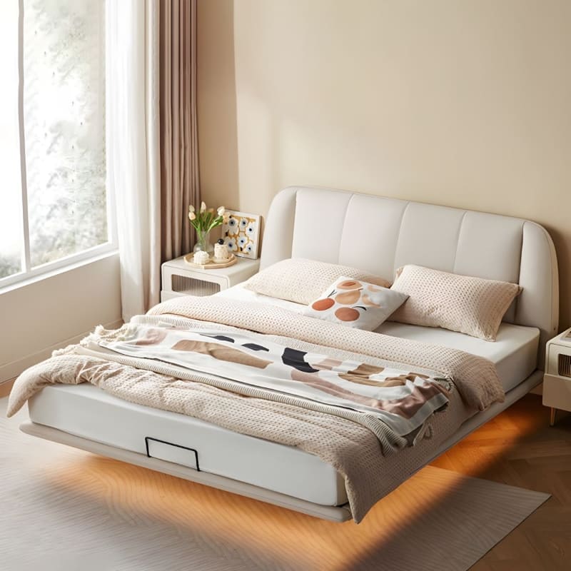 Estre Velluto Customizable Upholstered Bed with Optional Storage - Sleek and Luxurious Design