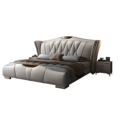 Estre Lennox Customizable Upholstered Bed with Optional Storage - Sleek and Stylish Design