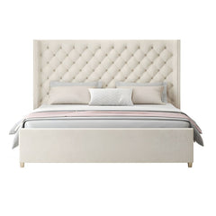 Estre Flavia Customizable Upholstered Bed with Optional Storage - Elegant & Comfortable Bedroom Furniture