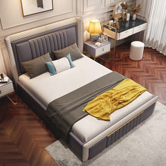 Estre Matita Customizable Upholstered Bed - Minimalist Design with Optional Storage Capabilities