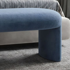 Aspen Upholster Bench with Natural Finish and Sturdy Construction - Cozy Seating for Any Space