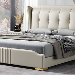 Estre Diamante Customizable Upholstered Bed - Sleek Design with Optional Built-in Storage