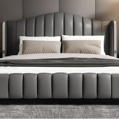 Estre Ebrid Customizable Upholstered Bed with Optional Storage - Modern and Elegant Design