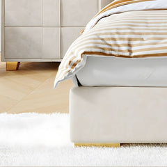 Estre Petalo Customizable Upholstered Bed - Sophisticated Comfort with Optional Storage Choices