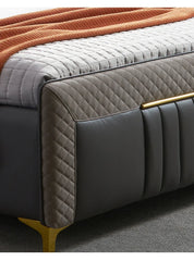 Estre Matita Customizable Upholstered Bed - Minimalist Design with Optional Storage Capabilities