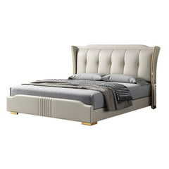 Estre Diamante Customizable Upholstered Bed - Sleek Design with Optional Built-in Storage