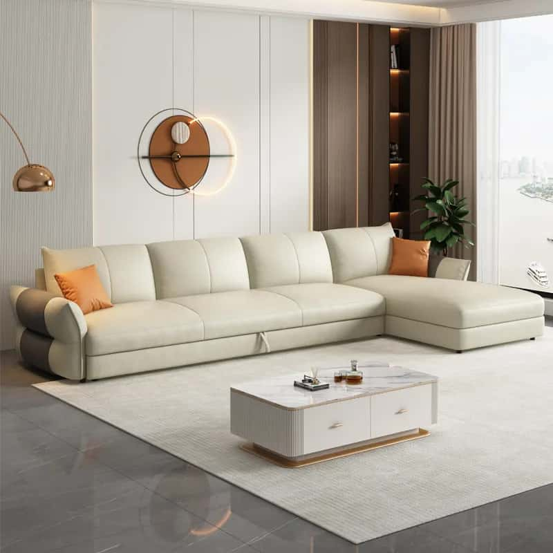 Estre Fargo Customizable Sofa cum Bed - Spacious and Comfortable Convertible, Ideal for Contemporary Living Spaces