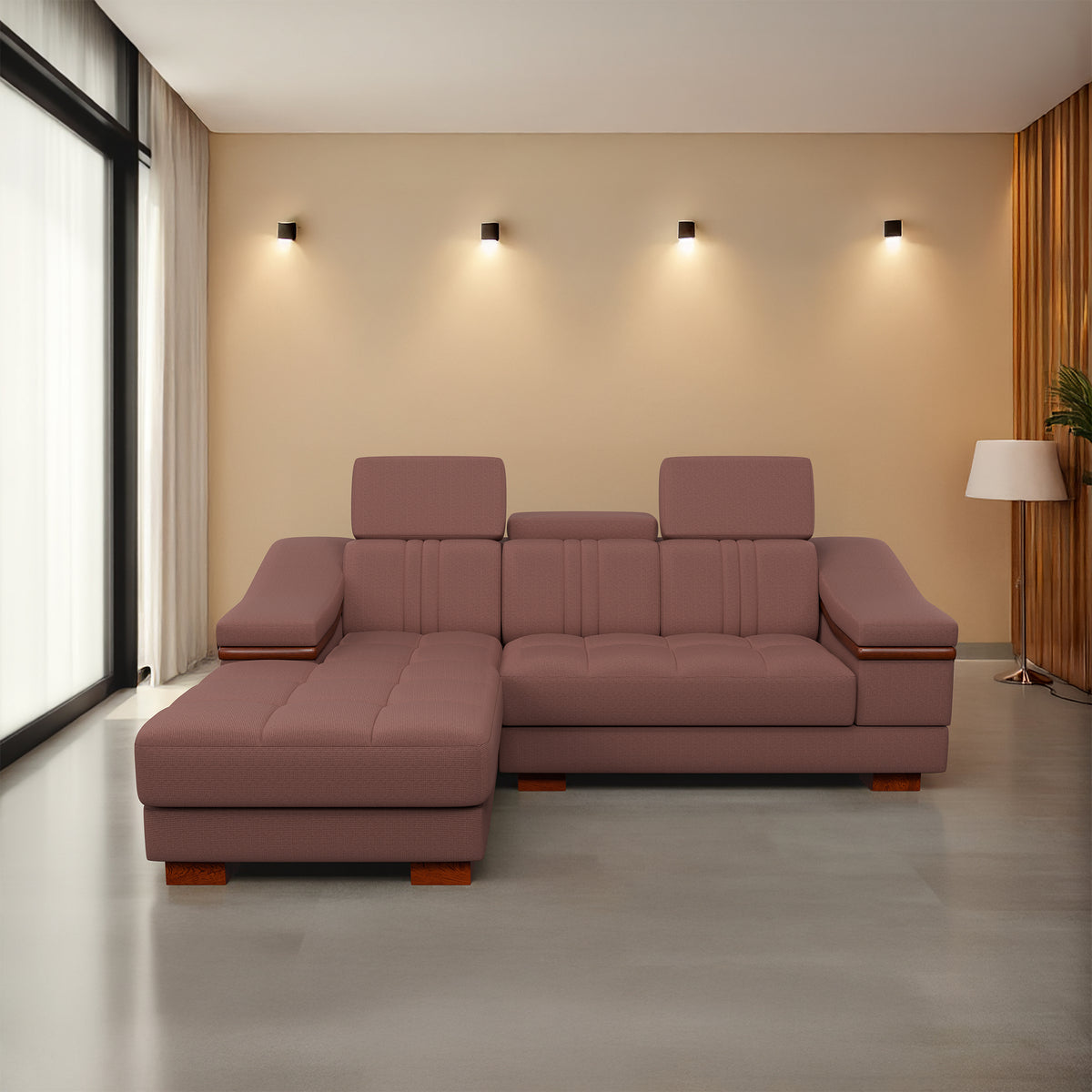 Rossato 2+L Seater Sofa – Modern Luxury with Adjustable Headrest & Ultimate Comfort