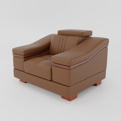 Leather Sofa Rossato | Adjustable Headrest & Wooden Panel Armrests | Premium Design with Console Options: Speakers, Storage, & Cup Holders | Direct from Factory