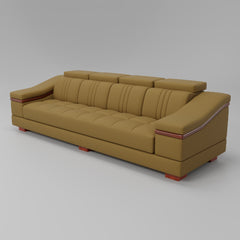 Leather Sofa Rossato | Adjustable Headrest & Wooden Panel Armrests | Premium Design with Console Options: Speakers, Storage, & Cup Holders | Direct from Factory