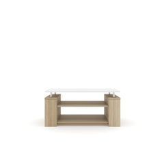 ESTRE Sage Coffee Table In Urban Teak With Frosty White Colour