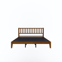 ESTRE Rohira Solid  Wood Queen Size Bed Walnut Color