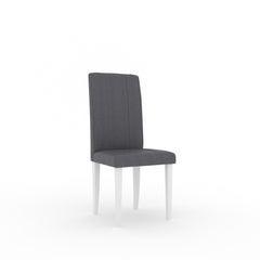 ESTRE Cranberry Set of 2 Dining Chair with Fully Cushioned Fabric base and back in White color