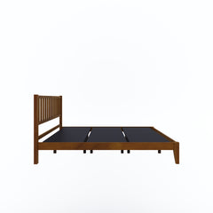 ESTRE Rohira Solid Wood King Size Bed in Walnut Color