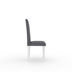ESTRE Cranberry Set of 2 Dining Chair with Fully Cushioned Fabric base and back in White color