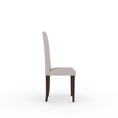 ESTRE Cranberry Set of 2 Dining Chair with Fully Cushioned Fabric base and back in Walnut color