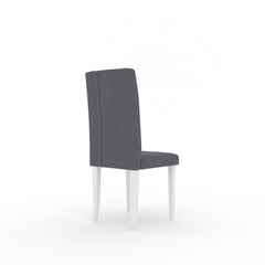 ESTRE Cranberry Set of 2 Dining Chair with Fully Cushioned Fabric base and back in White color