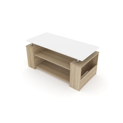 ESTRE Sage Coffee Table In Urban Teak With Frosty White Colour