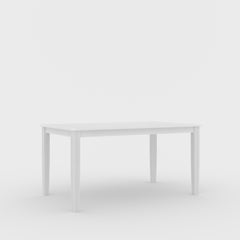 ESTRE Elderberry Solid Rubber Wood 6-Seater Dinning Table in White Finish