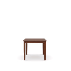 ESTRE Mulberry Solid  Wood 4-Seater Dinning Table | 4-Cushioned Fabric Dining Chair in Walnut Finish