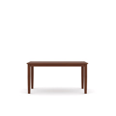 ESTRE Elderberry Solid  6-Seater Dinning Table | 6-Cushioned Fabric Dining Chair in Walnut Finish