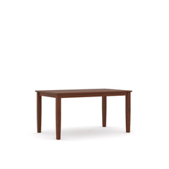 ESTRE Elderberry Solid Rubber Wood 6-Seater Dinning Table in Walnut Finish