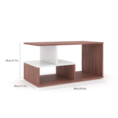 ESTRE Wallflower Coffee Table In Lyon Teak With Frosty White Colour