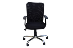 Estre Office Chair Mavis Black Medium Back with Mesh