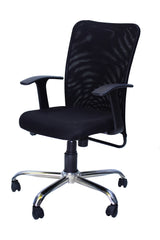 Estre Office Chair Mavis Black Medium Back with Mesh