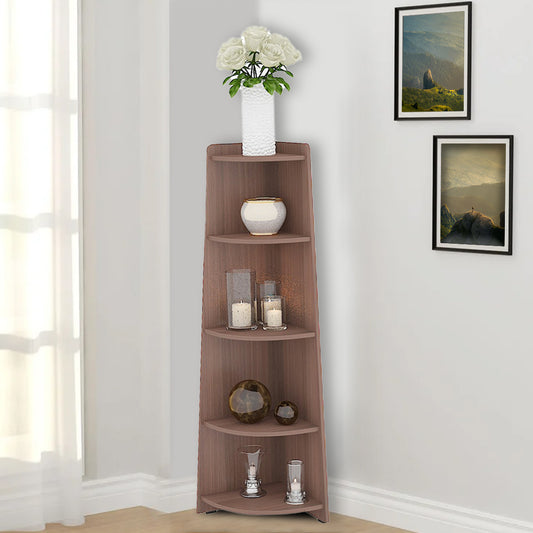 ESTRE Begonia Corner Stand In Dark Acacia Colour